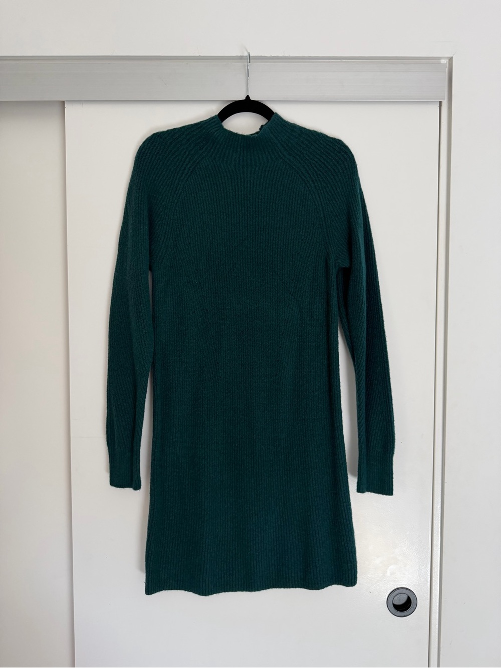 Abercrombie & Fitch Long-Sleeve Knit Dress in Deep Teal